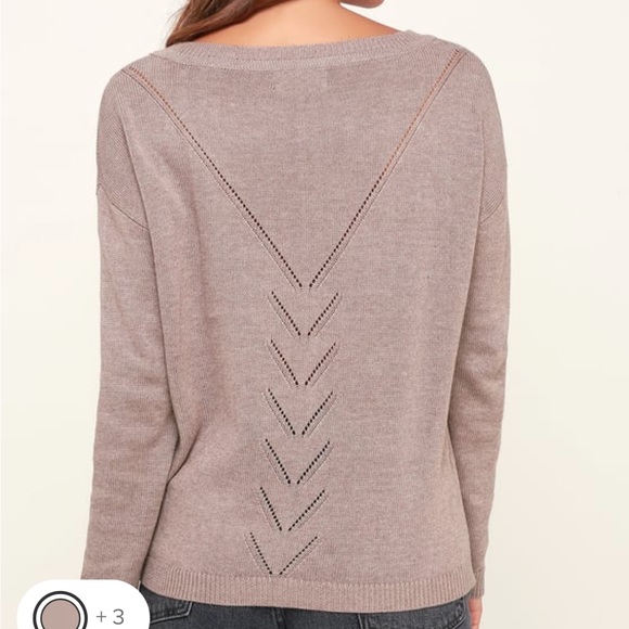 Lulus light brown knit sweater - Picture 3 of 3